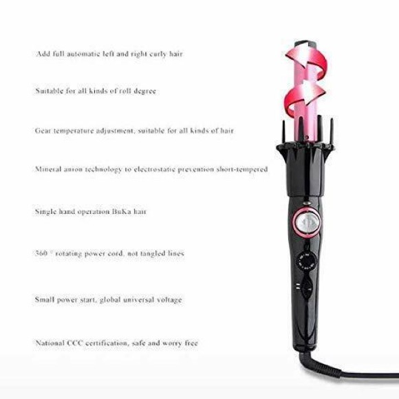 Professional Ceramic Automatic 360° Rotating Hair Curler Spin Curling Wand Iron - Picture 5 of 6